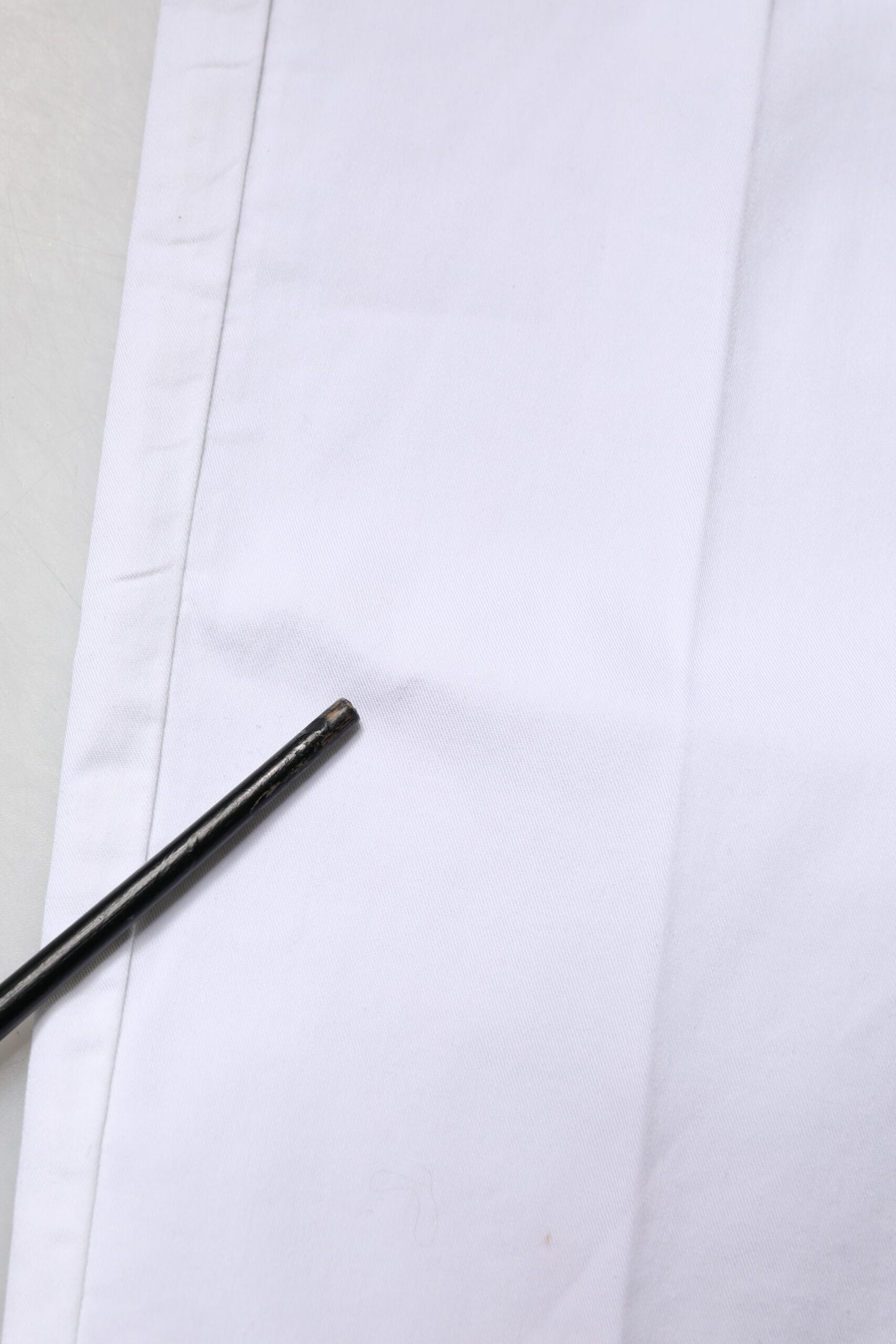 White Cotton Skinny Mid Waist Chino Trouser Pants