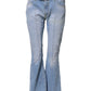 Light Blue Washed High Waist Bootcut Denim Jeans
