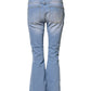 Light Blue Washed High Waist Bootcut Denim Jeans