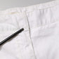 White Mid Waist Skinny Chino Cotton Trouser Pants