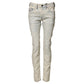 White Mid Waist Skinny Denin Casual Cotton Trouser Jeans