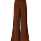 Brown Wide Leg High Waist Corduroy Denim Trouser Jeans