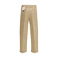 Beige Cotton Chino Pants