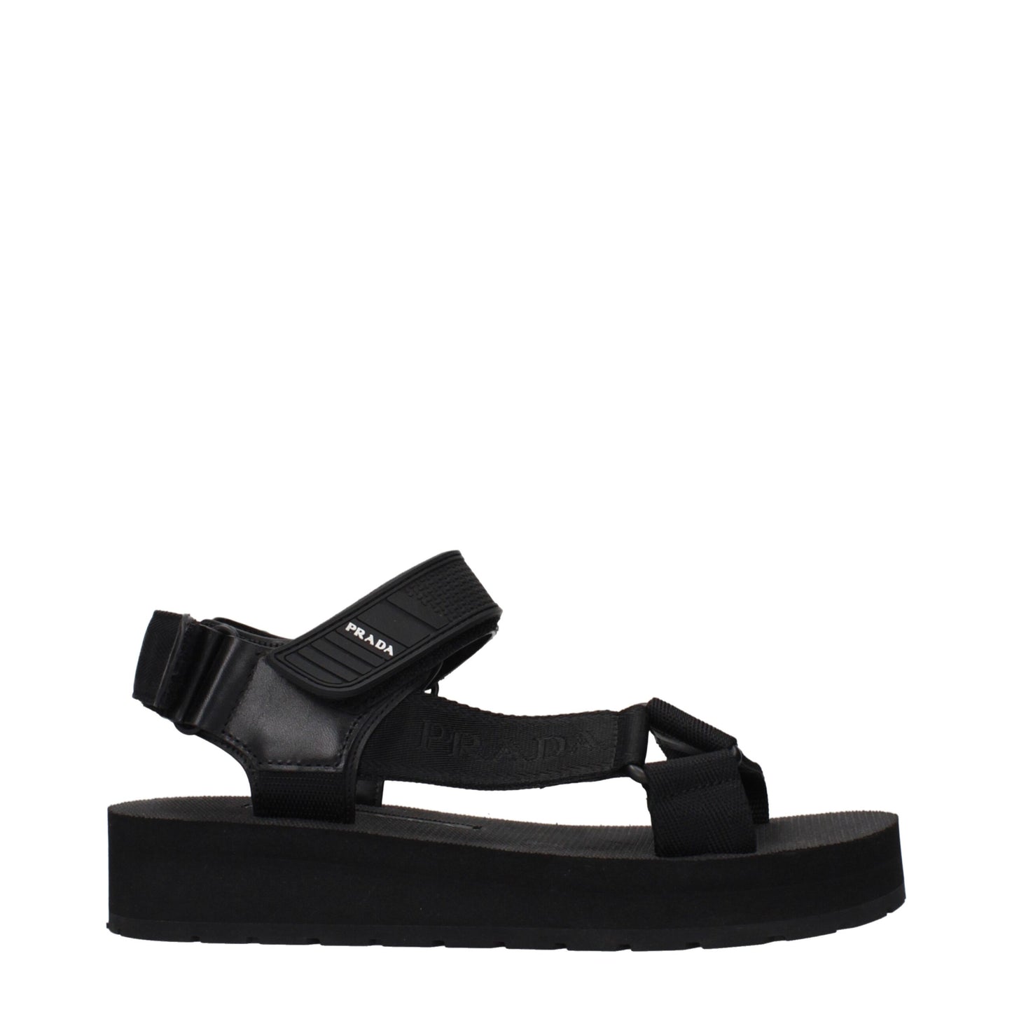 Black Fabric Sandals