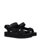 Black Fabric Sandals
