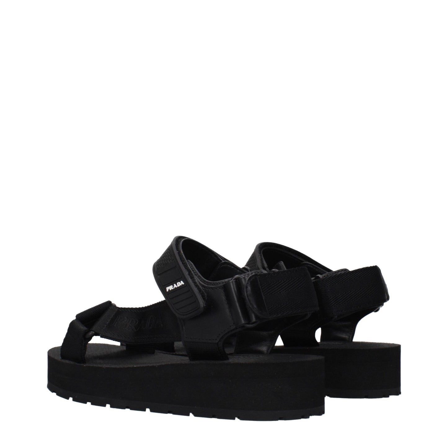 Black Fabric Sandals