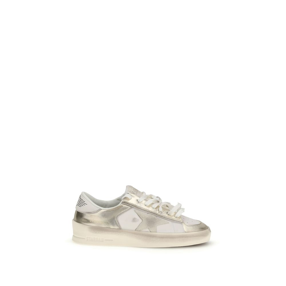 Gold Calf Leather Bos Taurus Low Top Sneakers