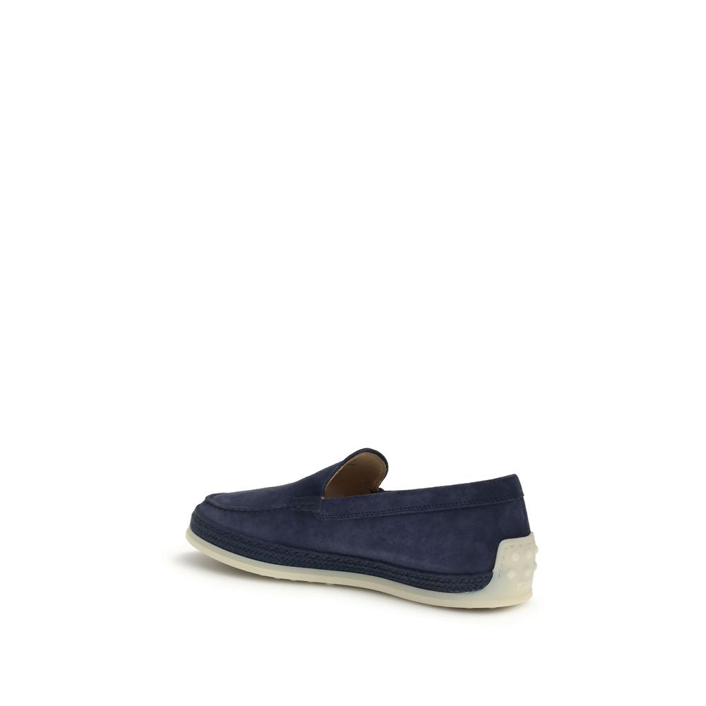 Blue Calf Leather Bos Taurus Slip-On Loafers