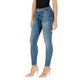 Blue Cotton Skinny Jeans