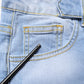 Light Blue Washed High Waist Bootcut Denim Jeans