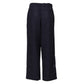 Navy Blue Straight High Waist Chino Casual Trouser Pants
