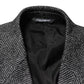 Gray Wool Blend Long Trench Coat Men Jacket