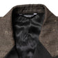 Gray Double Breasted 2 Button Jacket Blazer