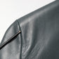 Black Leather Double Breasted 2Button Blazer
