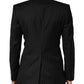 Black Stripes Double Breasted 2Button Blazer