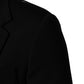 Black Wool Single Breasted 2 Button Blazer