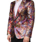 Multicolor Jacquard Single Breasted Blazer