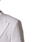 White Linen Double Breasted 2 Button Blazer