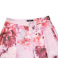 Pink Floral Flared High Waist Trouser Pants