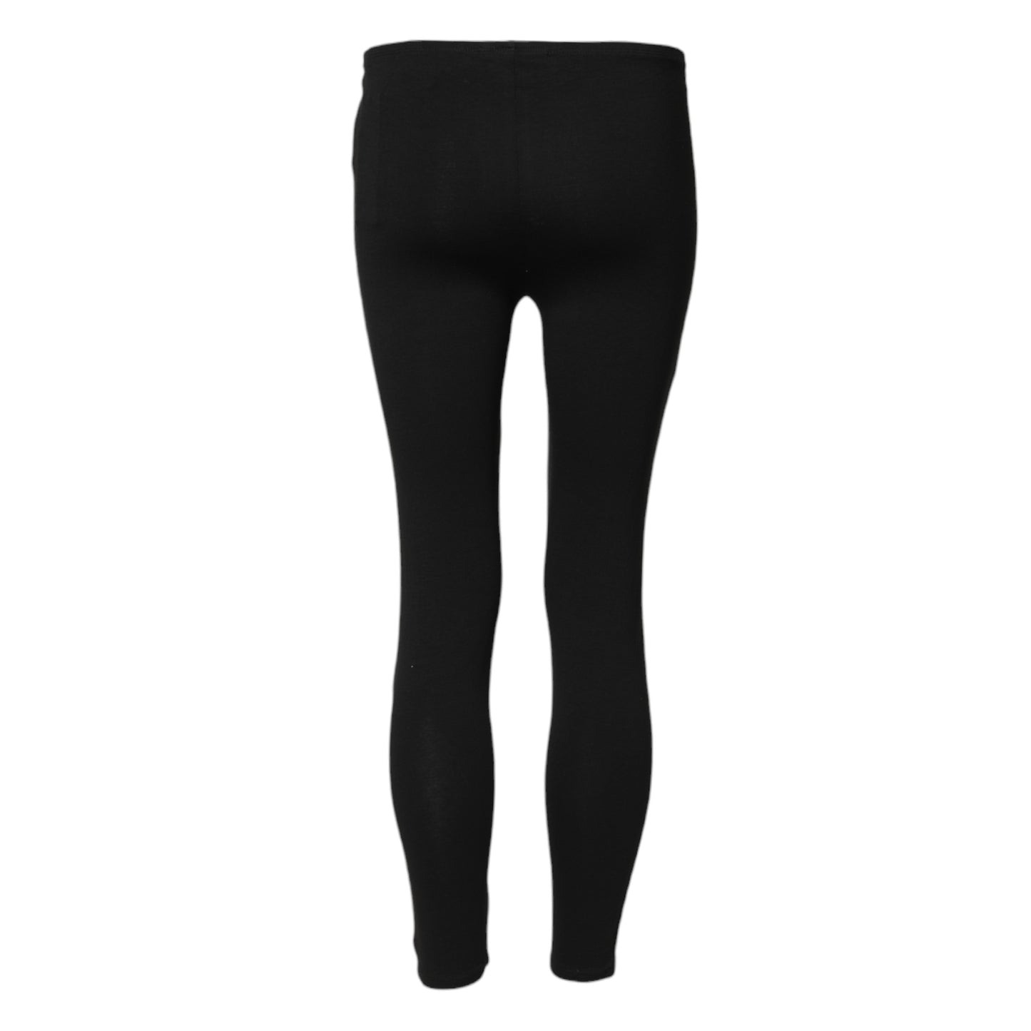 Black Skinny Mid Waist Leggings Cropped Trouser Pants