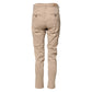 Beige Lyocell Skinny High Waist Chino Casual Pants