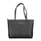 Black Polyurethane Women Shoulder Bag