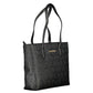 Black Polyurethane Women Shoulder Bag