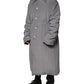 Gray Acetate Padded Collared Coat Jacket