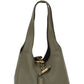 Bicolor Buffalo Leather Shoulder Bag