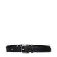 Black Leather Regular Belt