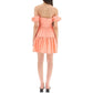 Orange Cotton Casual Dress
