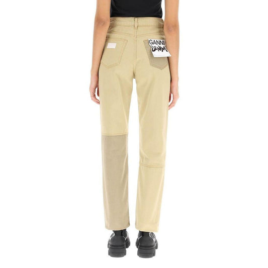 Brown Cotton Jeans Denim
