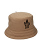 Beige Fabric Bucket Hat
