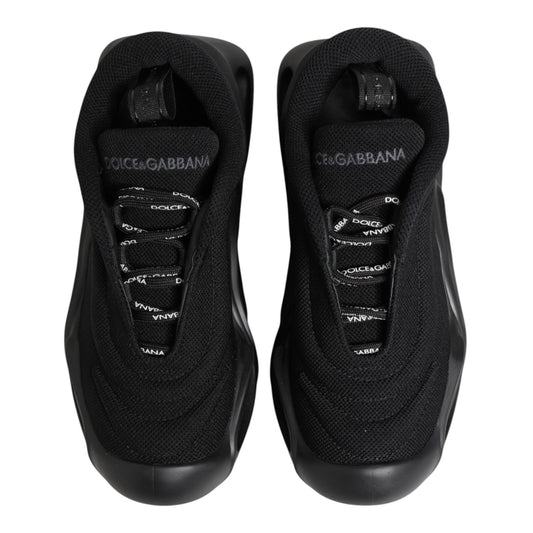 Black Slip On Low Top Wave Sneakers Shoes