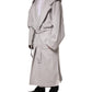 Off White Belted Long Trench Coat Men Jacket