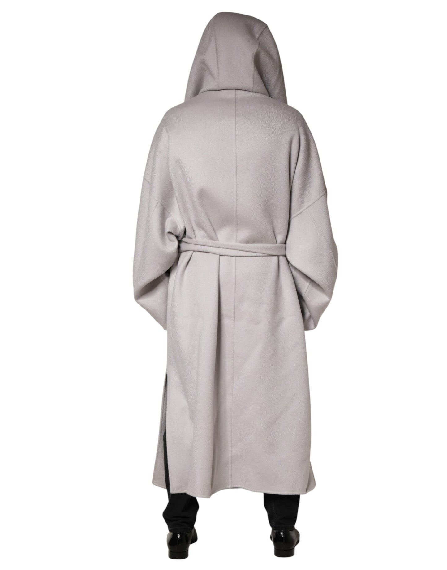 Off White Belted Long Trench Coat Men Jacket