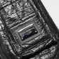 Black Cellulose Leather FullZip Biker Jacket