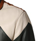 Multicolor Leather Full Zip men Biker Jacket