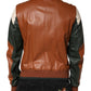Multicolor Leather Full Zip men Biker Jacket