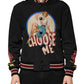 Black Pin Up Button Down Men Bomber Jacket