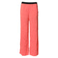 Neon Pink High Waist Straight Wide Leg Trouser Pants