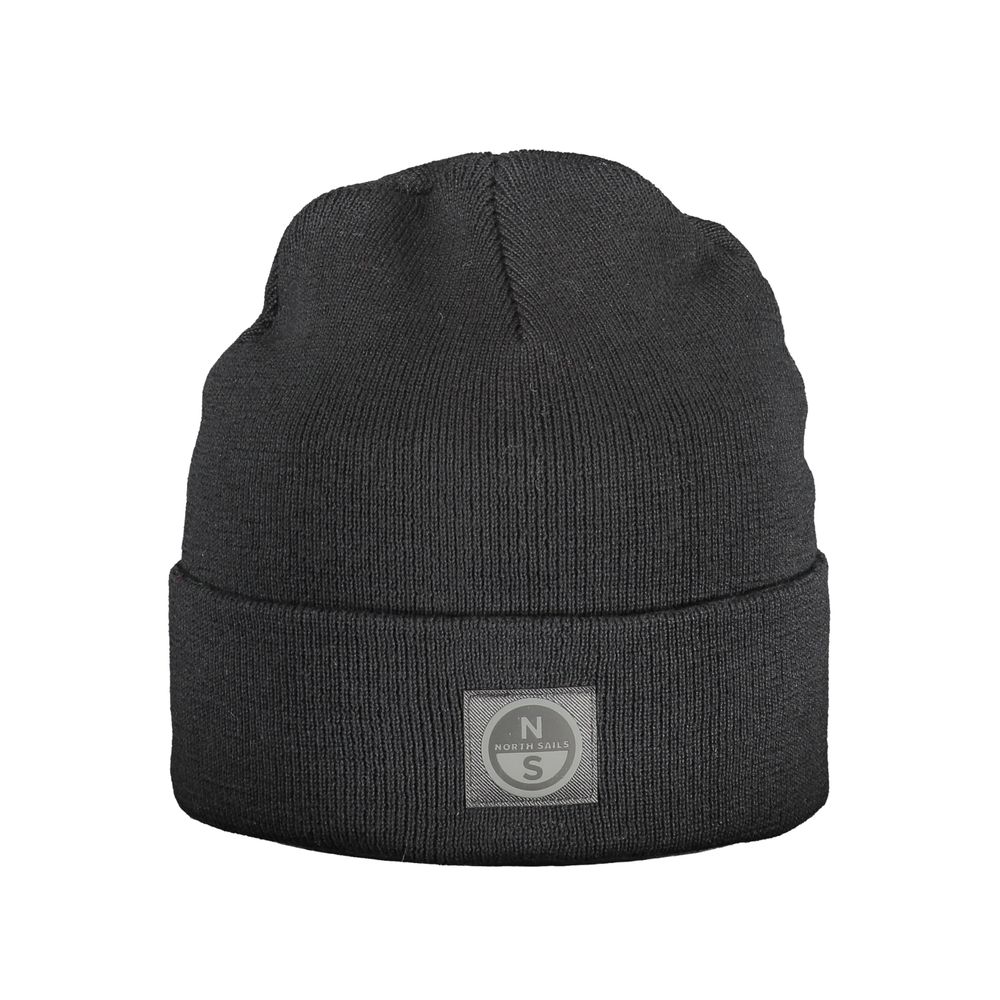 Black Polyester Men's Cap