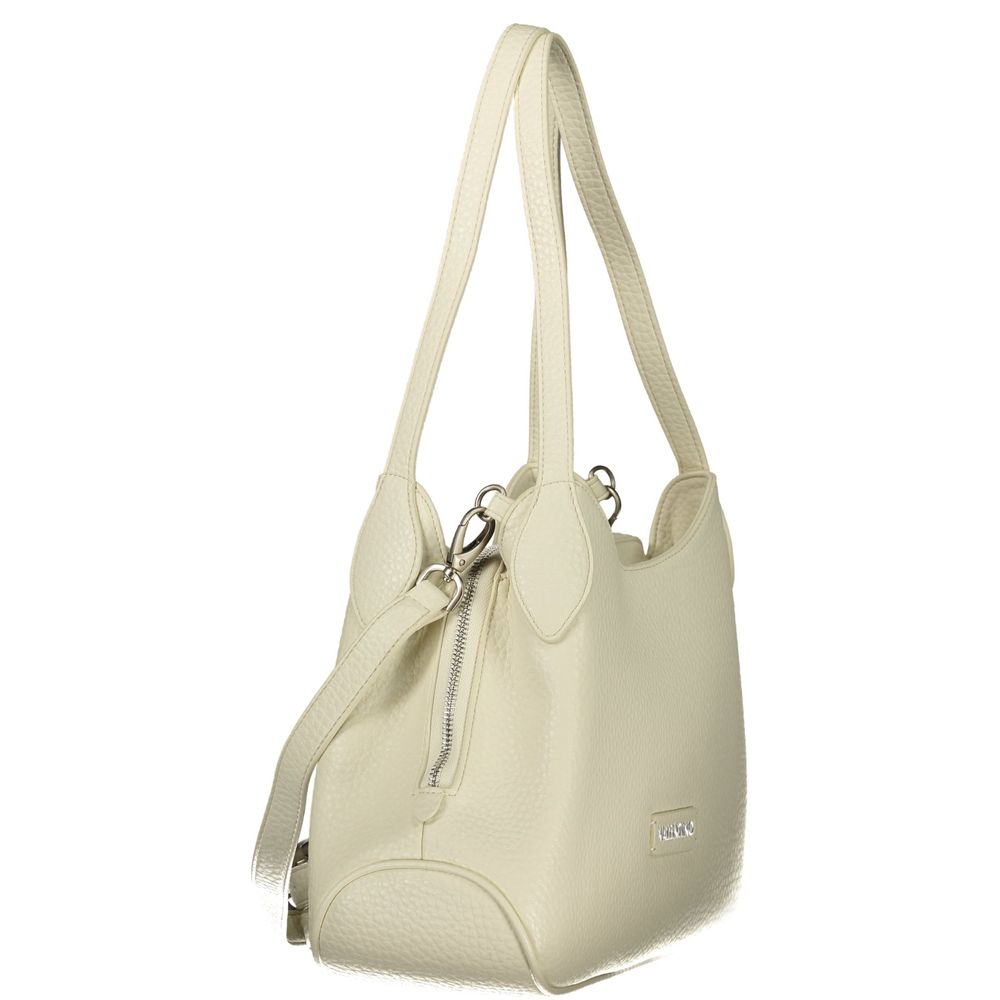 Bianco Polyurethane Women Handbag