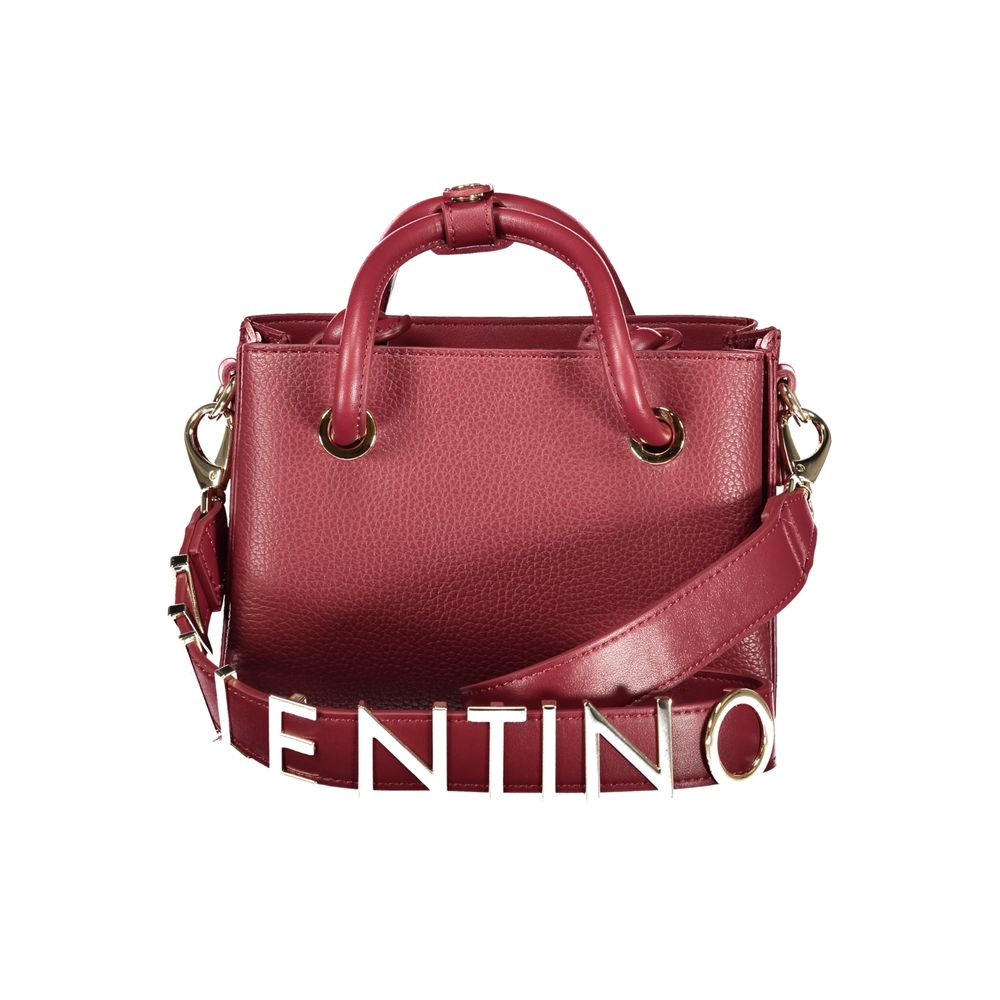 Red Polyurethane Women Handbag