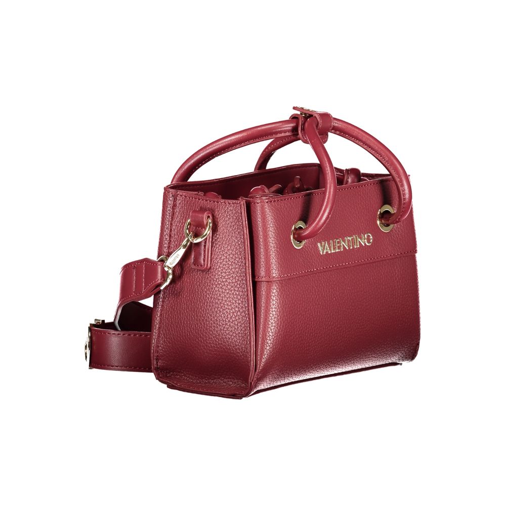 Red Polyurethane Women Handbag