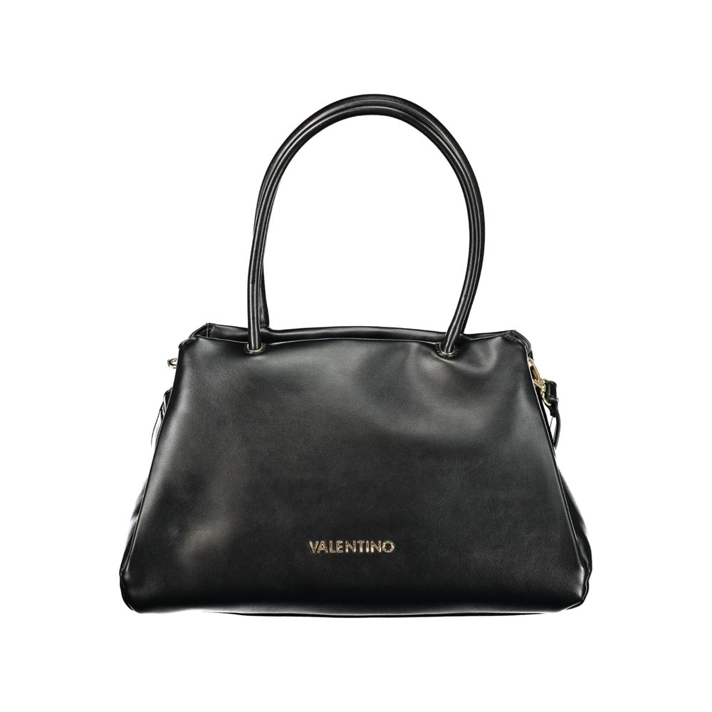 Black Polyurethane Women Handbag