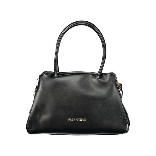Black Polyurethane Women Handbag
