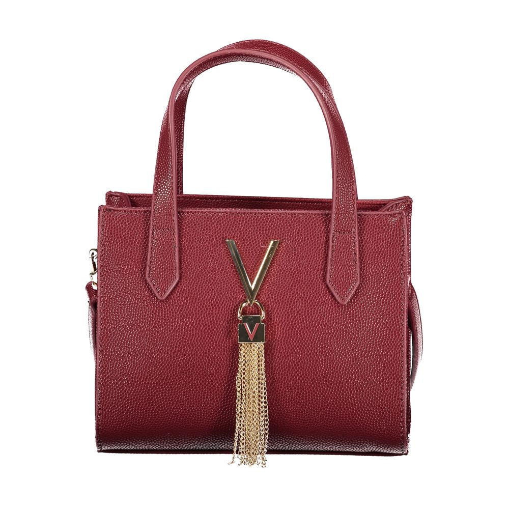 Red Polyurethane Women Handbag