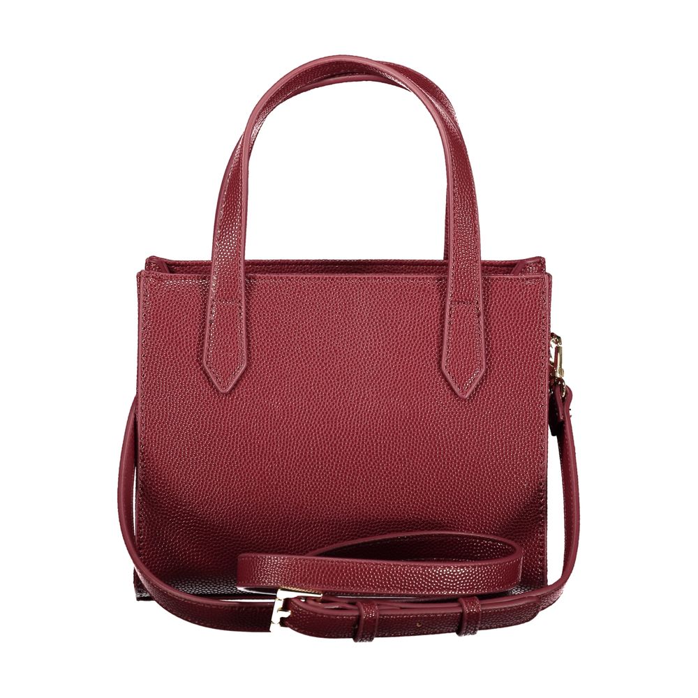 Red Polyurethane Women Handbag