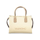Beige Polyurethane Women Handbag